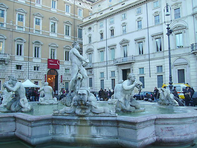 Place Navone Rome Statues Fontana De Moro Fontaine Du Maure