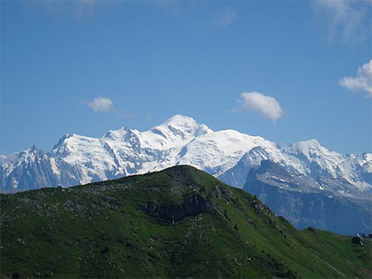 Vue Sur Le Mont Blanc Montagne Massif Du Mont Blanc Haute Savoie