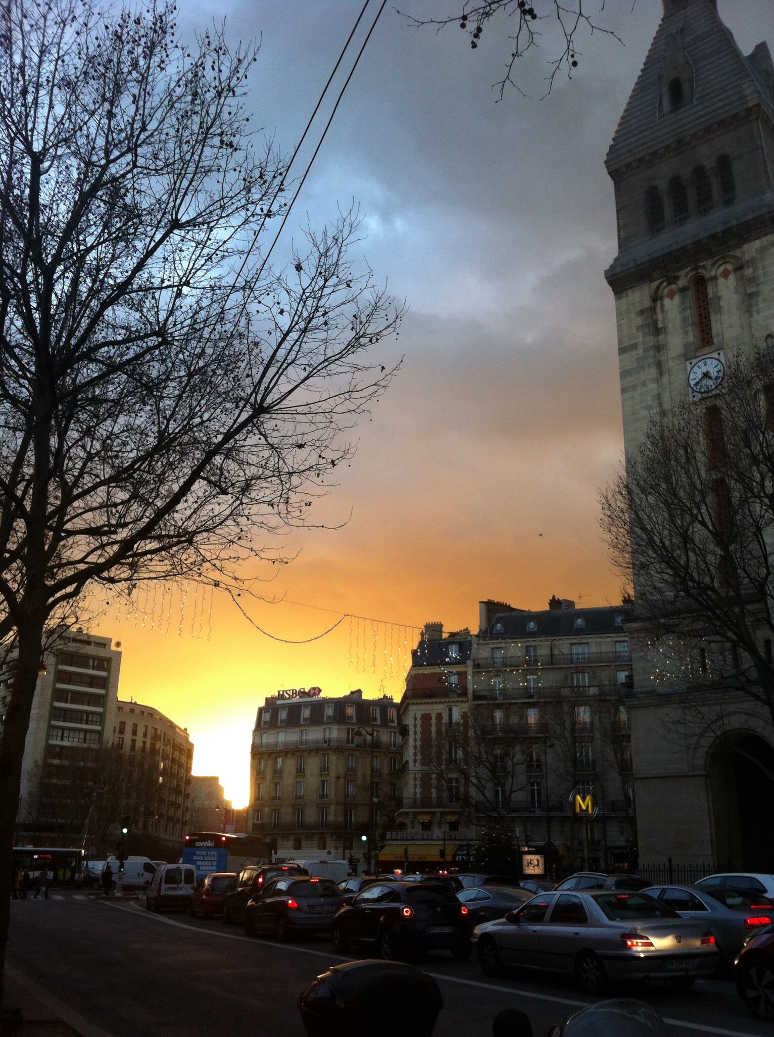 Alesia 18 h Coucher de soleil 14ème arrondissement Paris