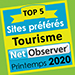 Top 10 Sites préférés Tourisme NetObserver Printemps 2020