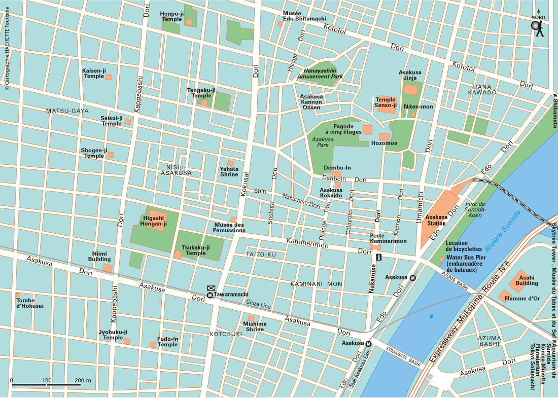 Carte Tokyo Asakusa - Plan Tokyo Asakusa