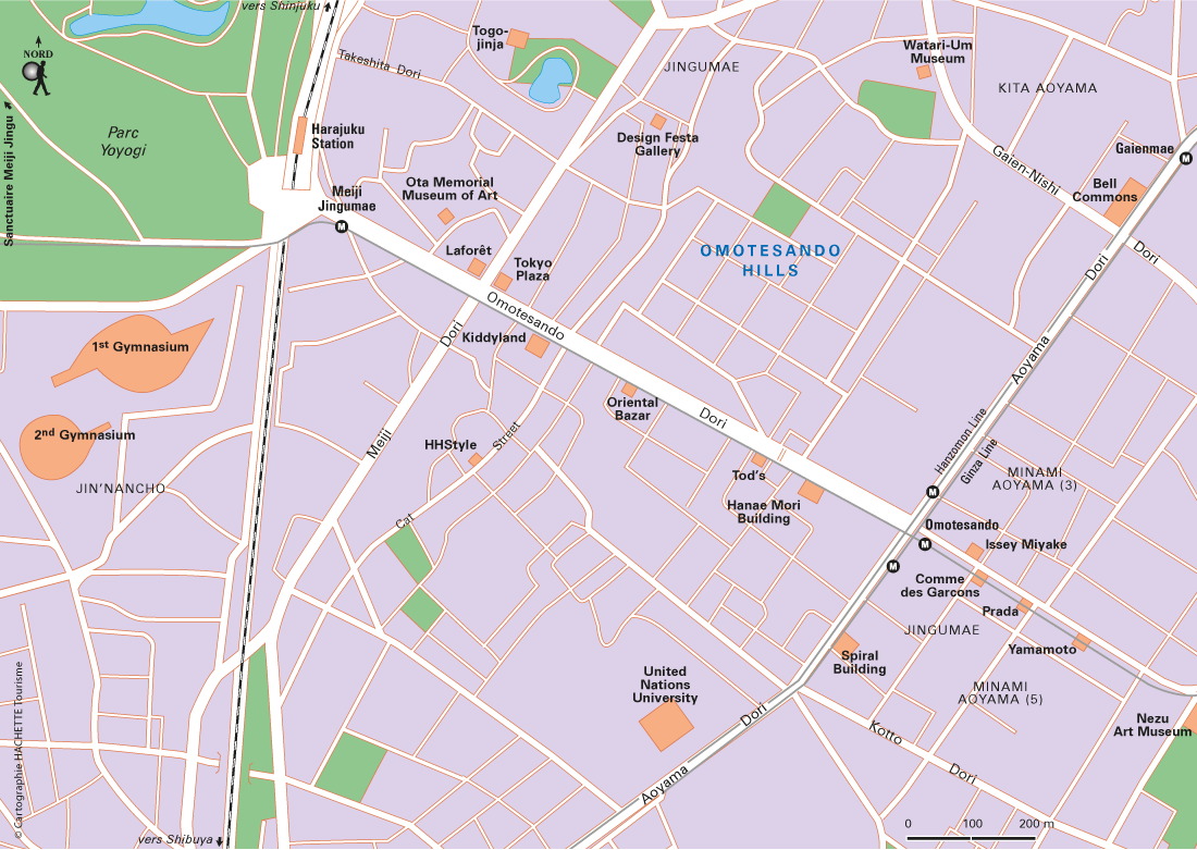 Carte Tokyo Harajuku - Plan Tokyo Harajuku