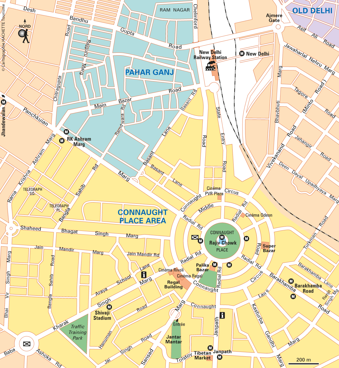 Carte Delhi Connaught Place - Plan Delhi Connaught Place