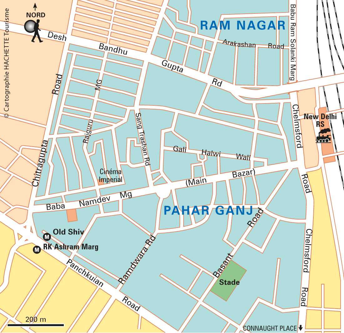 Carte Delhi Pahar Ganj - Plan Delhi Pahar Ganj