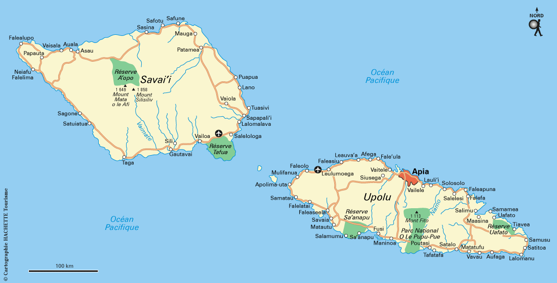 Carte Samoa - Plan Samoa