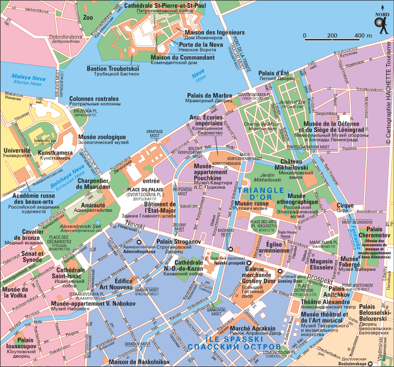 Carte Saint-Pétersbourg Centre-ville - Plan Saint-Pétersbourg Centre-ville