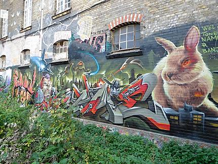 Street art "les lapins attaquent"