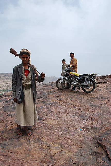 Yéménites près du wadi Dahr