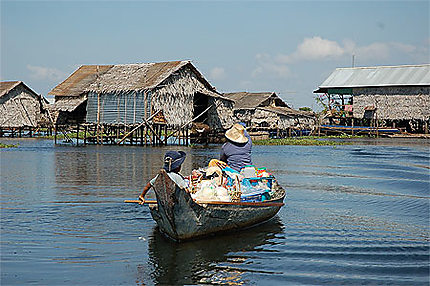 Habitants  sur le Tonlé Sap