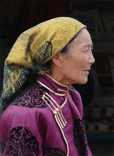 Femme mongole à Karakorum Femme mongole à Karakorum