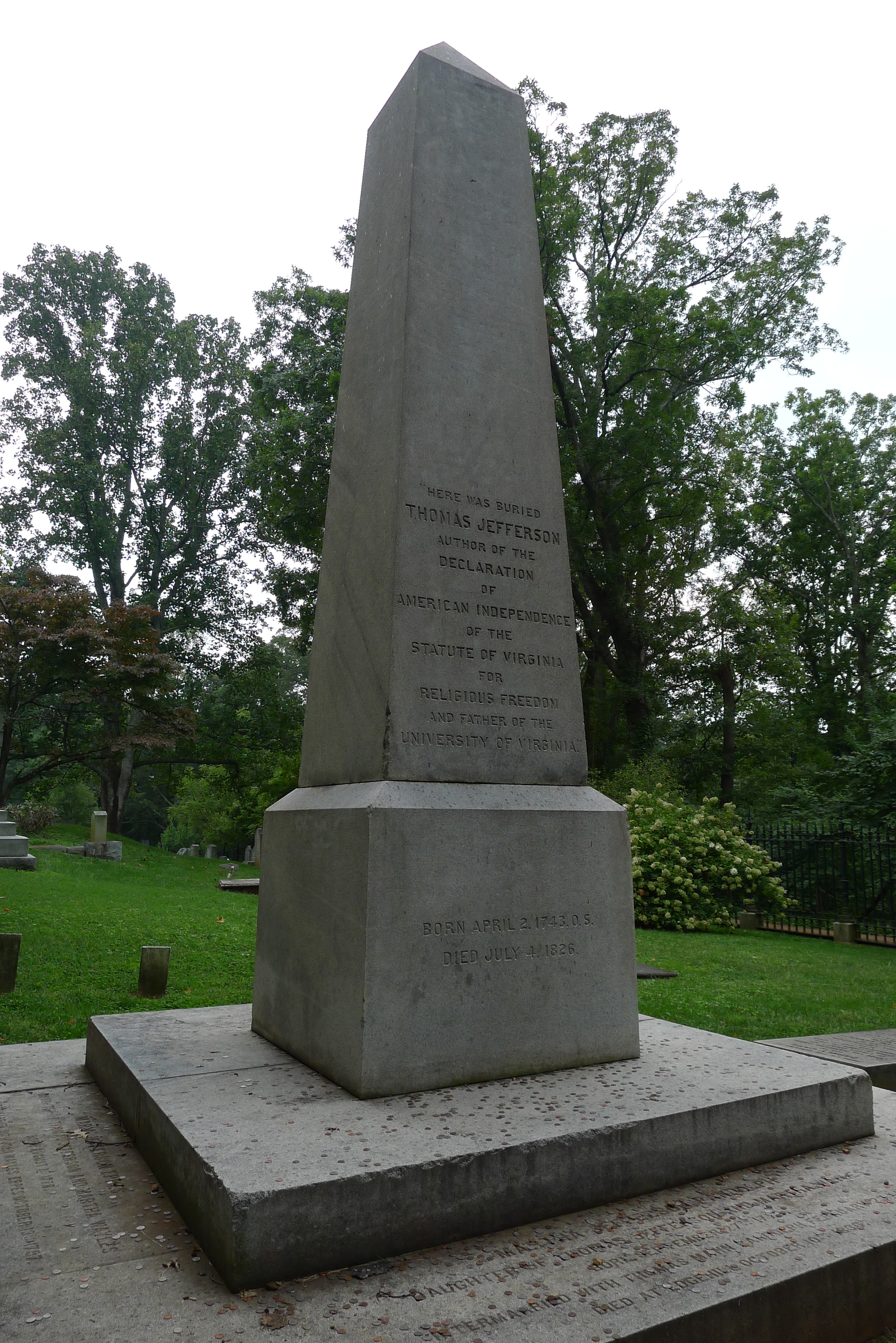 Tombe de Thomas Jefferson Tombe de Thomas Jefferson