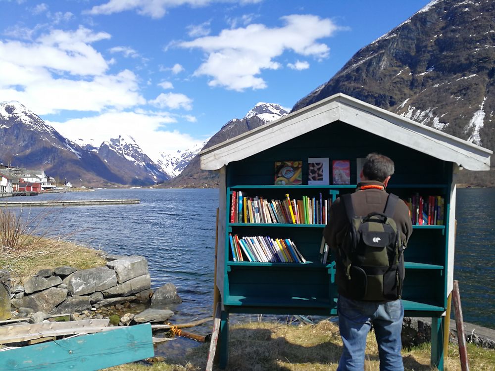 Bouquiniste à Fjaerland