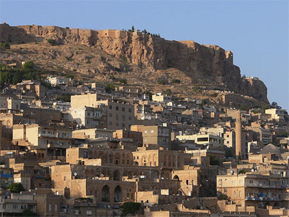 Vue de Mardin au coucher du soleil