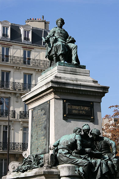 La statue d'Alexandre Dumas