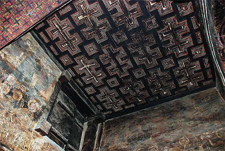 Plafond de l'église Yemrehanna Krestos Plafond de l'église Yemrehanna Krestos
