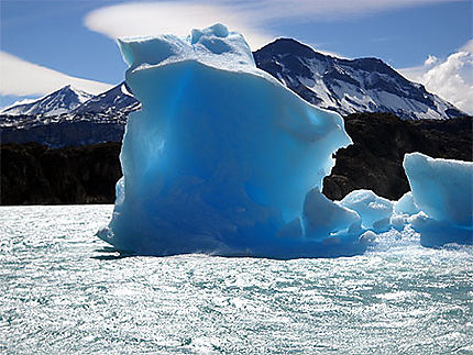 Iceberg en contre-jour sur le Lago Argentino