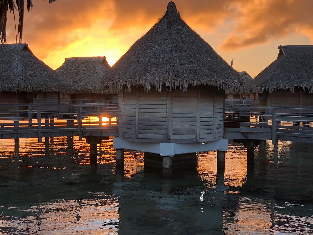 Coucher de soleil à Moorea 