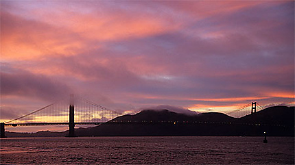 Golden Gate au couchant