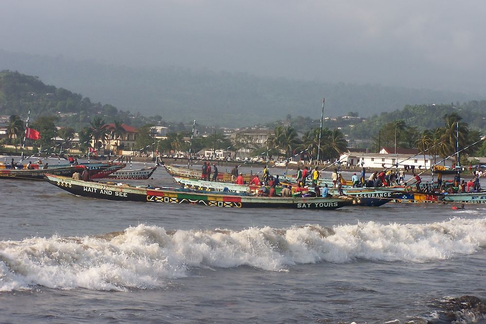 Pirogue et pêcheurs à Limbé