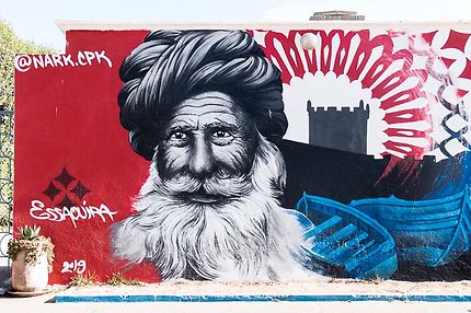 Essaouira, Street art, L'homme au turban de Nark