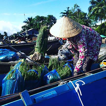Marché flottant de Phong Dien, Delta du Mékong