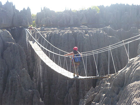 Le fameux pont suspendu du grand Tsingy Le fameux pont suspendu du grand Tsingy