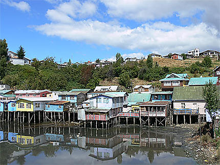 Maisons multicolores Ile de Chiloé