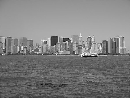 Vue sur Manhattan depuis ellis island