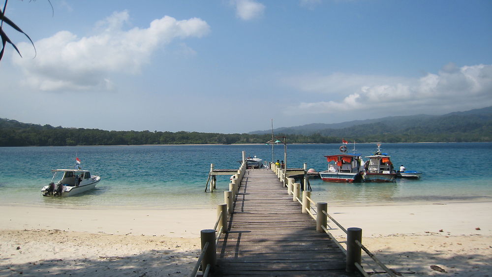 Ponton sur Peucang Island