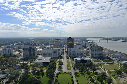 Vue sur le centre-ville et le Mississippi