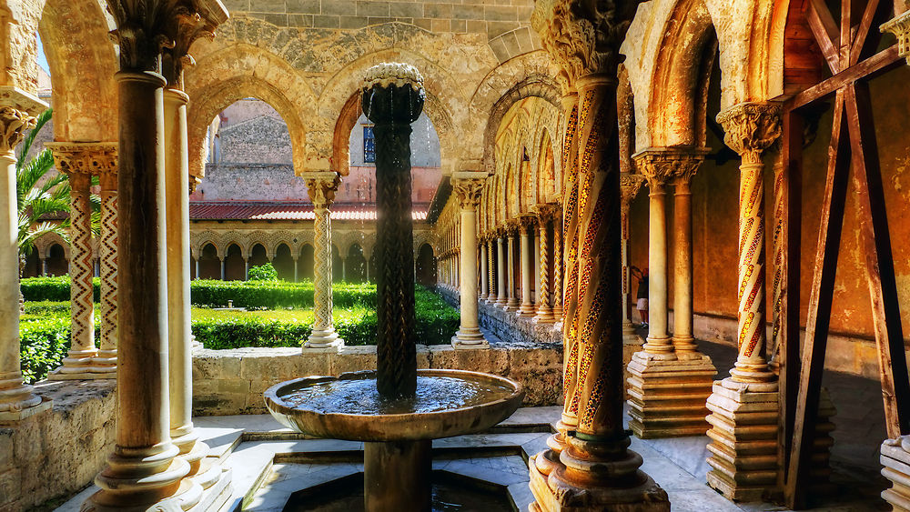 Cloître des Bénédictins à Monreale