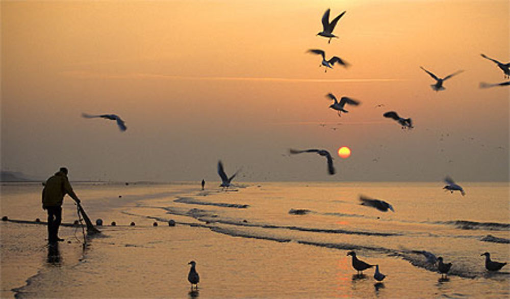 Coucher de soleil sur la Côte d'Opale