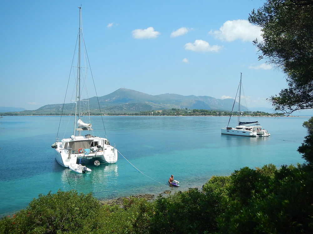 Pointe nord-ouest de l'Eubée vue de Monolia