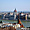Budapest (depuis Buda, alentours du château, vue sur Pest )