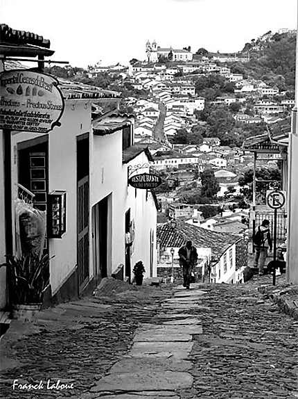 Les rues tortueuses d'Ouro Preto