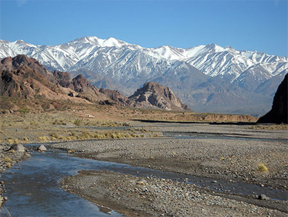 La route des Andes, près d'Uspallata