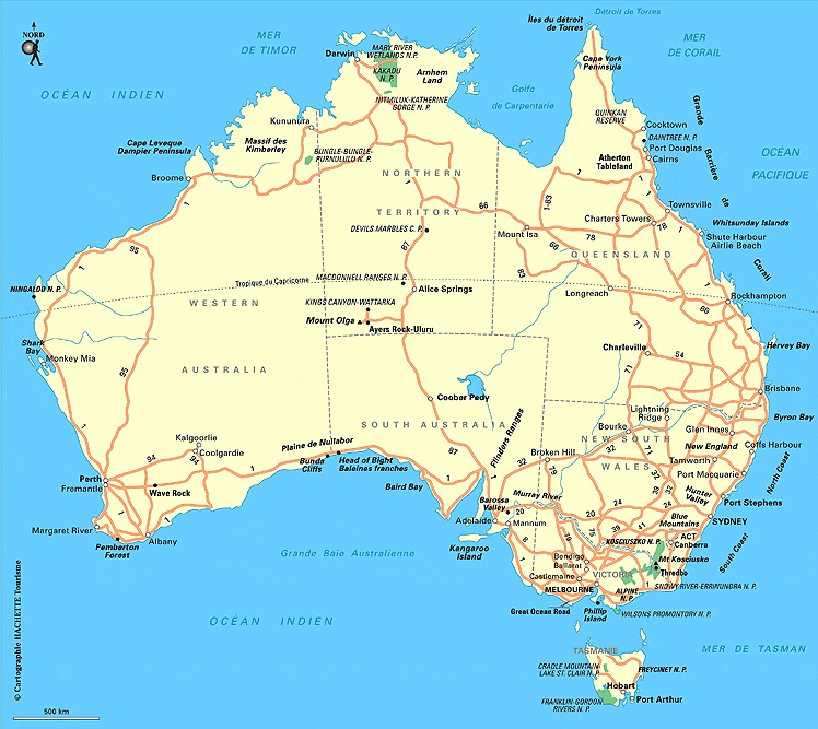Carte Australie / Plan Australie