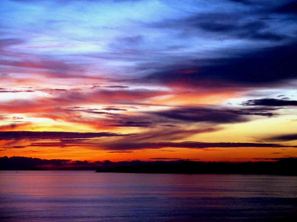 Coucher de soleil sur l'île de Koh Larn