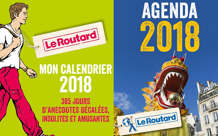 Nouveau - Un agenda et un éphéméride du Routard pour 2018