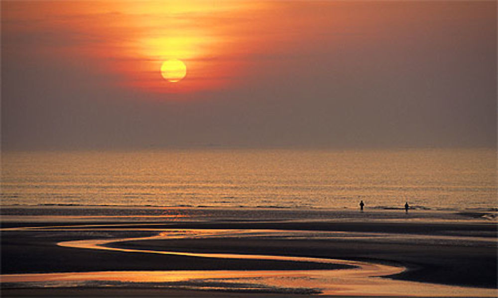 Coucher de soleil sur la Côte d'Opale