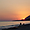 Coucher de soleil sur la plage de Dhermi