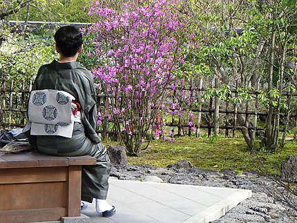 Dans les jardins d'Himeji