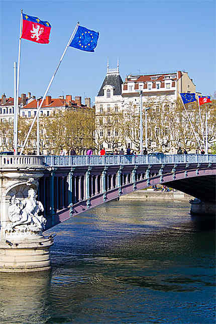 Lyon - Pont Lafayette et le Rhône