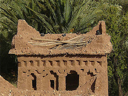 Détail d'une tour du Ksar de Aït Benhaddou