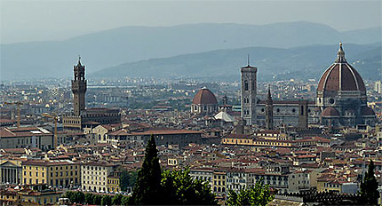 Les collines bleues de Florence