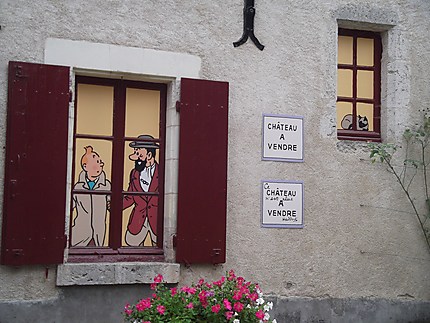 Tintin et Haddock à Moulinsart
