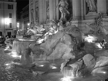 Fontaine de Tr vi Statues Noir et blanc Fontana di Trevi Centre