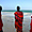 Masai sur la plage