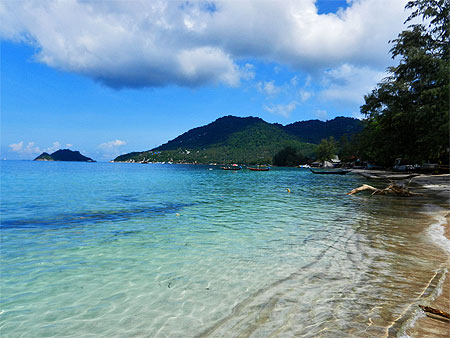 Plage de Hat Sairee côté sud Plage de Hat Sairee côté sud