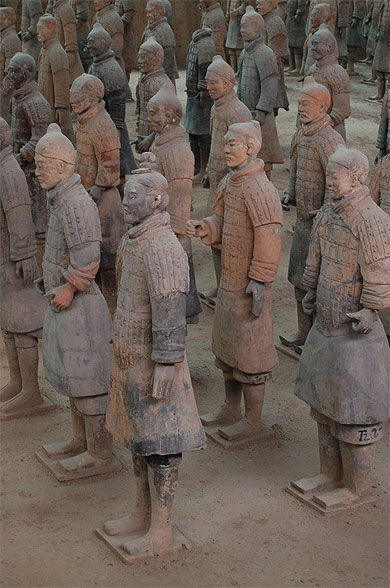Soldats de l'armée de terre cuite à Xian